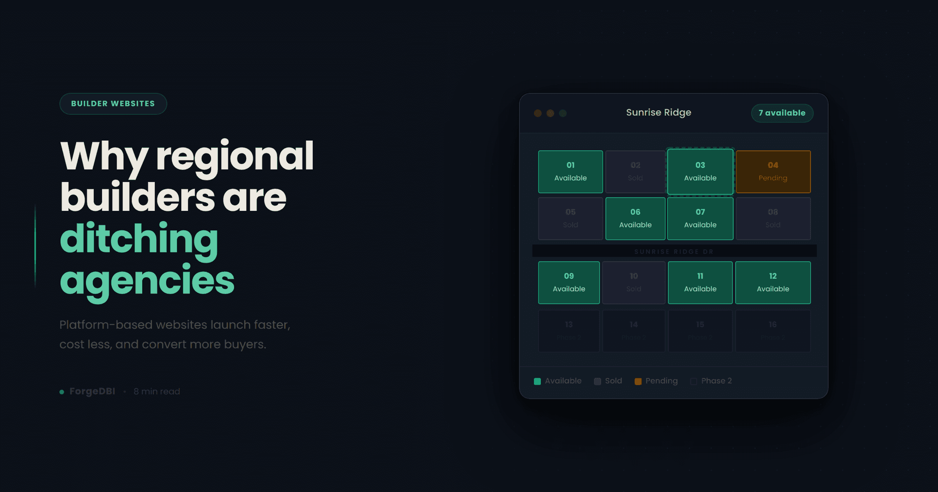 Why Regional Builders Are Ditching Agencies for Platform-Based Websites