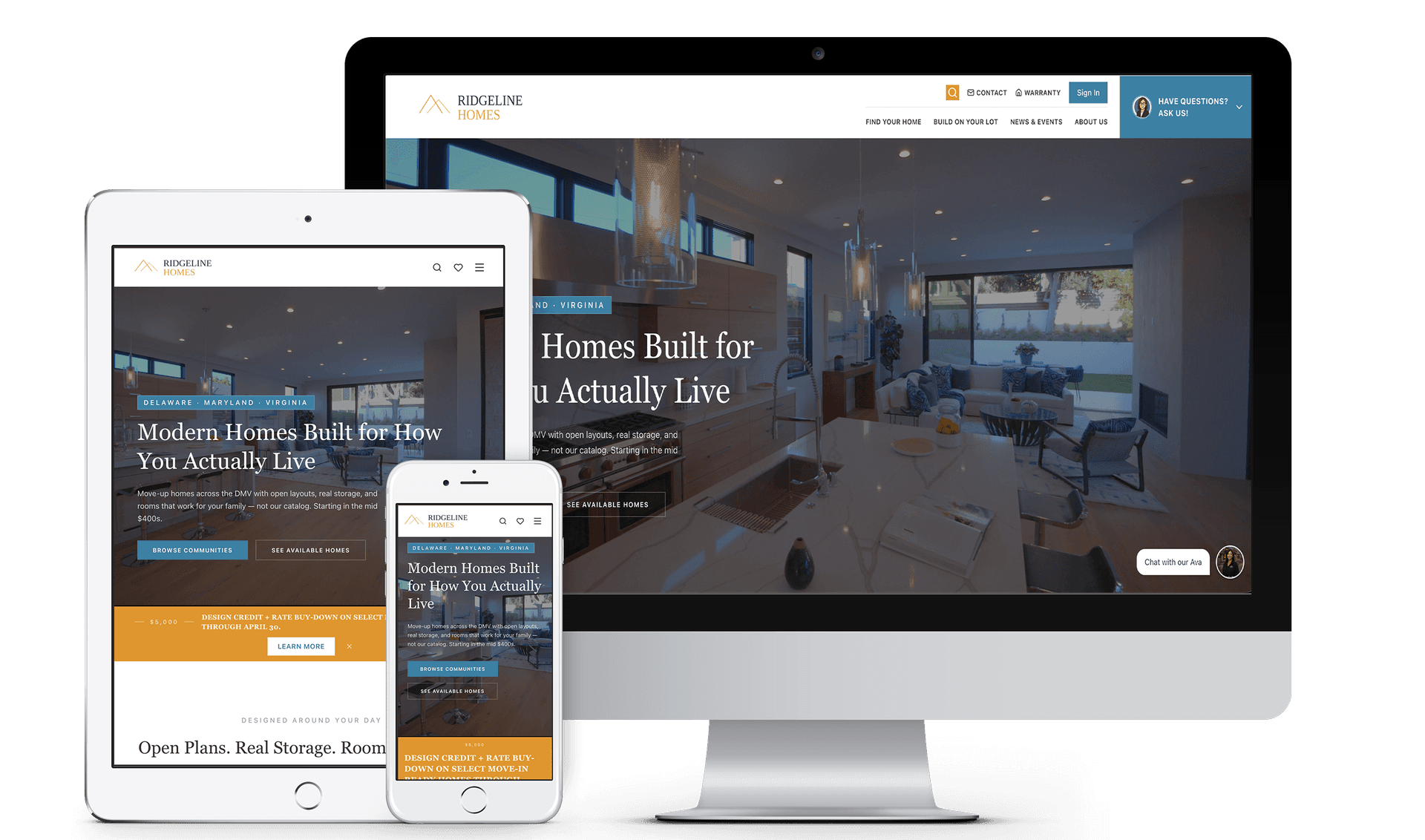 Model Site — a move-in ready website for home builders