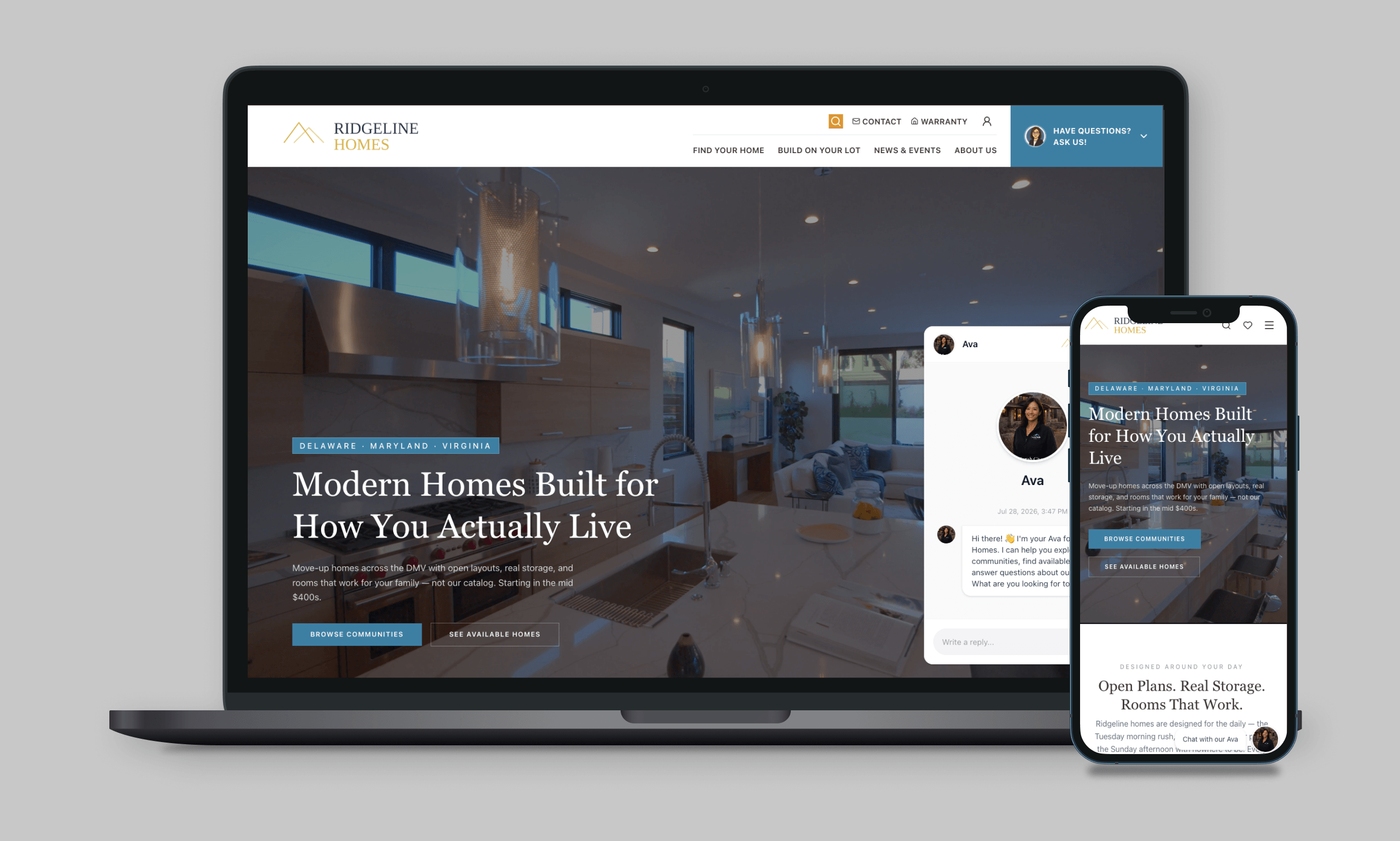 Screenshot — ridgelinehomes.net